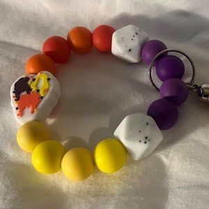 Silicone Beaded Keychain wristlet